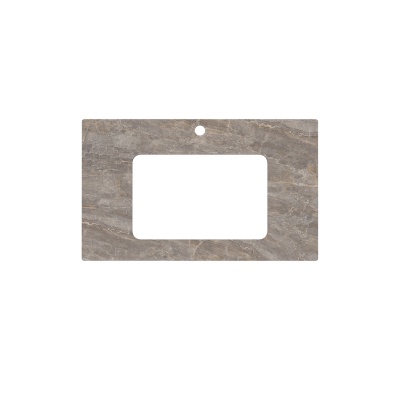 Столешница из керамогранита для раковин, встраиваемых снизу, Парнас 80 см, пепельный лаппатированный Столешница из керамогранита для раковин, встраиваемых снизу, Парнас 80 см, пепельный лаппатированный