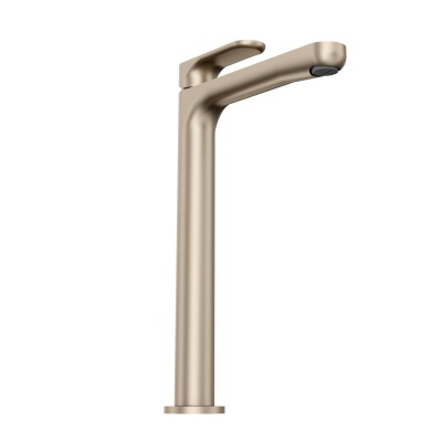 Смеситель для раковины OLE однорычажный высокий без донного клапана, золотой атласный Смеситель для раковины OLE однорычажный высокий без донного клапана, золотой атласный