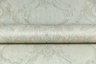 Обои виниловые на флизелиновой основе Ориент мотив, зелёный Обои виниловые на флизелиновой основе Ориент мотив, зелёный