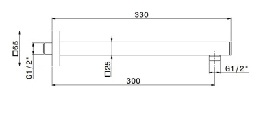 Кронштейн для душевой лейки FUTURA, матовый черный