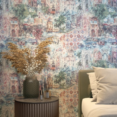 Обои виниловые Впечатление мотив, цветной